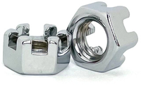 M10-1.5 CHROME SLOTTED HEX NUT