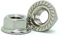 6-32 STAINLESS STEEL SERRATED HEX FLANGE NUT