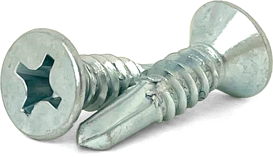 2F125075TK #8 X 3/4 FLAT HEAD PHILLIPS SELF-DRILLING SCREW ZINC