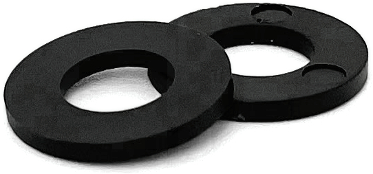 2SAE125NYB #8 NYLON SAE FLAT WASHER BLACK