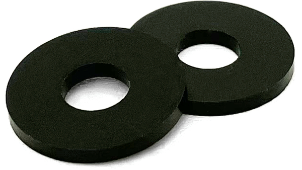 2USS188NYB #10 NYLON USS FLAT WASHER BLACK