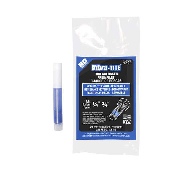 ND12102 Vibra-TITE Medium Strength (Removal Grade) Blue Threadlocker 2 ML