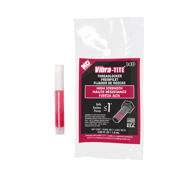 ND14002 Vibra-TITE High Strength (Permanent Grade) Red Threadlocker 2 ML