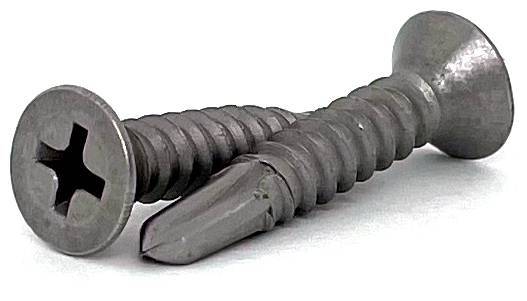 S188225FTK #10 X 2-1/4 STAINLESS STEEL FLAT HEAD PHILLIPS SELF-DRILLING SCREW