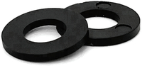 #8 NYLON SAE FLAT WASHER BLACK