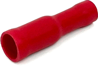 22-18 GA VINYL INSULATED FEMALE BULLET CONNECTORS .157 RED