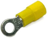 12-10 GA VINYL INSULATED RING TERMINALS #8 STUD YELLOW