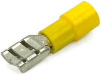 12-10 GA VINYL INSULATED FEMALE QUICK-CONNECT TERMINALS .250 TAB YELLOW