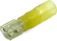 12-10 GA KRIMPA-SEAL HEAT SHRINK INSULATED FEMALE QUICK-CONNECT TERMINALS .250 TAB YELLOW