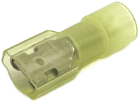 12-10 GA NYLON INSULATED FEMALE QUICK-CONNECT TERMINALS .250 TAB YELLOW