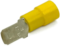 12-10 GA VINYL INSULATED MALE QUICK-CONNECT TERMINALS .250 TAB YELLOW